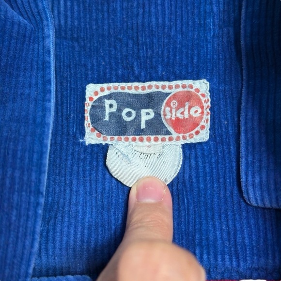 Vintage Popsicle Blue Corduroy Jumpsuit Baby 12-18mo - Picture 4 of 8